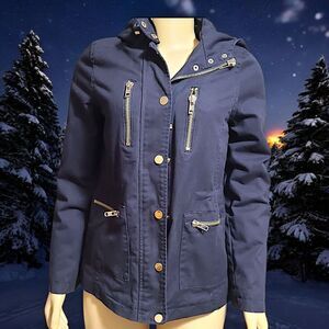 Zenana Outfitters Navy Military Style  Jacket